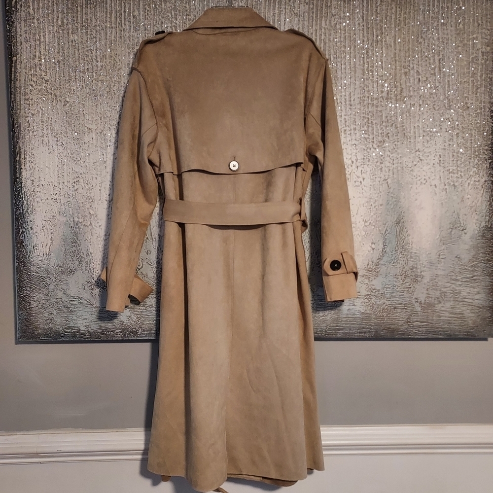 Zara faux Suede Trench Coat - Picture 10 of 11